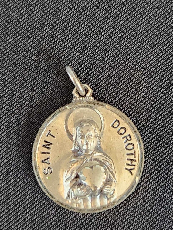 Sterling Silver Saint Dorothy Creed charm - image 9