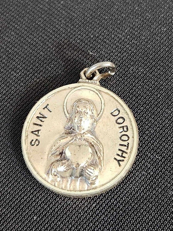 Sterling Silver Saint Dorothy Creed charm - image 3