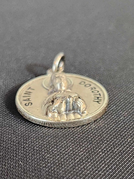 Sterling Silver Saint Dorothy Creed charm - image 6