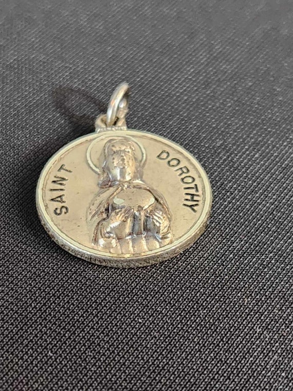 Sterling Silver Saint Dorothy Creed charm - image 5