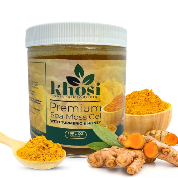 Premium Sea Moss Gel Turmeric & Honey Wildcrafted Dr. Sebi Etsy