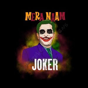 Mera Naam Joker Raj Kapoor / Joker inspired Bollywood DIGITAL art print Ledger variant image 2