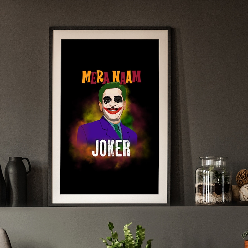 Mera Naam Joker Raj Kapoor / Joker inspired Bollywood DIGITAL art print Ledger variant image 1