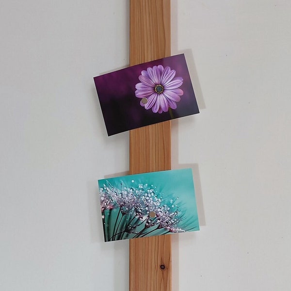 Magnetische Bilderleiste aus Lärchenholz               Bilderleiste, Magnetleiste, Bilderrahmen, Wandbehang, Wanddekoration,