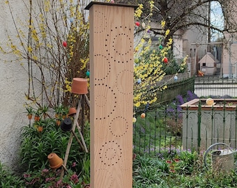 Trädgårdsstele, trädgårdsdekoration, träkonst, trädgårdskonst, trädgårdsskulptur, present, insektshotell, trädgårdskolumn, trädgårdspåle, trädgårdsfigur