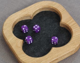 Boîte à Dés Nautique 6x6x6 Cm – 5 Dés Bois/Laiton, Décorative, Accessoire Style Vintage