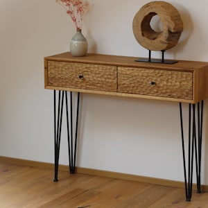 Console table made of oak