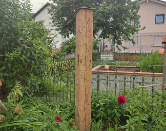 Décoration de jardin de stèle de jardin, art en bois, art de jardin, sculpture de jardin, cadeau, hôtel d'insecte, colonne de jardin, pieu de jardin, figure de jardin