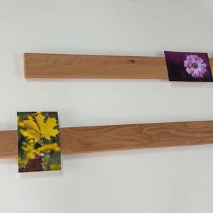 Magnetische Bilderleiste aus Eichenholz.               Bilderleiste, Magnetleiste, Bilderrahmen, Wandbehang, Wanddekoration, Bilderschiene