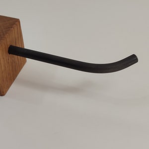 Toilet paper holder made of oak wood and steel. Modern toilet paper holder image 4