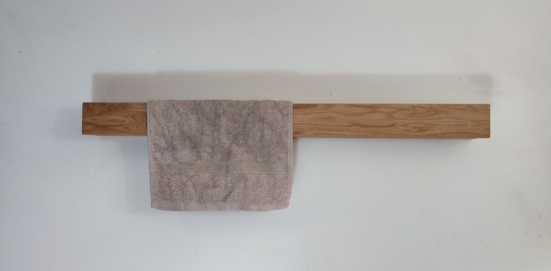 Porte-serviettes moderne en bois de chêne image 3