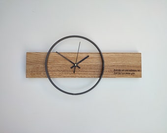 Horloge en bois fabriquée à la main. Horloge murale, horloge murale en bois, cadeau, décoration murale, horloge en bois