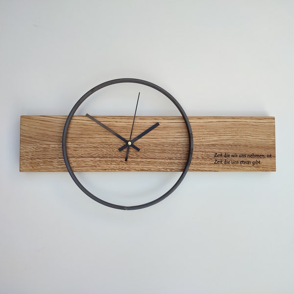 Horloge en bois fabriquée à la main. Horloge murale, horloge murale en bois, cadeau, décoration murale, horloge en bois