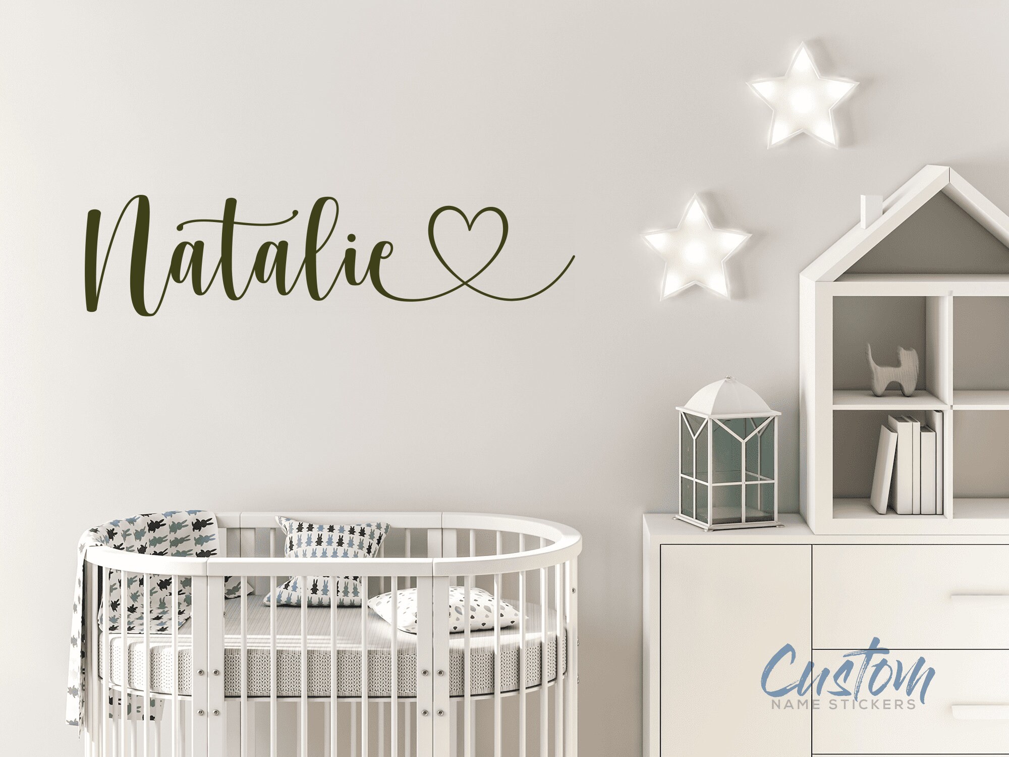 Personalized Baby Name Wall Decal Bedroom Nursery Decor Etsy
