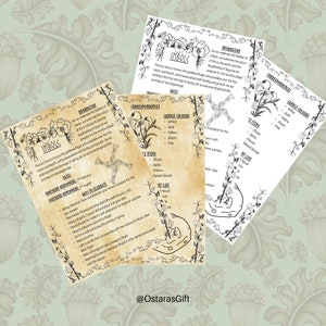 Imbolc Sabbath Witchy Printable | Witchcraft Journal Grimoire Pages | Book of Shadows Witchcraft Tool
