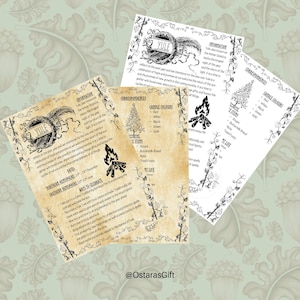 Yule Sabbath Witchy Printable | Yuletide Grimoire Pages | Book of Shadows Yule Decor