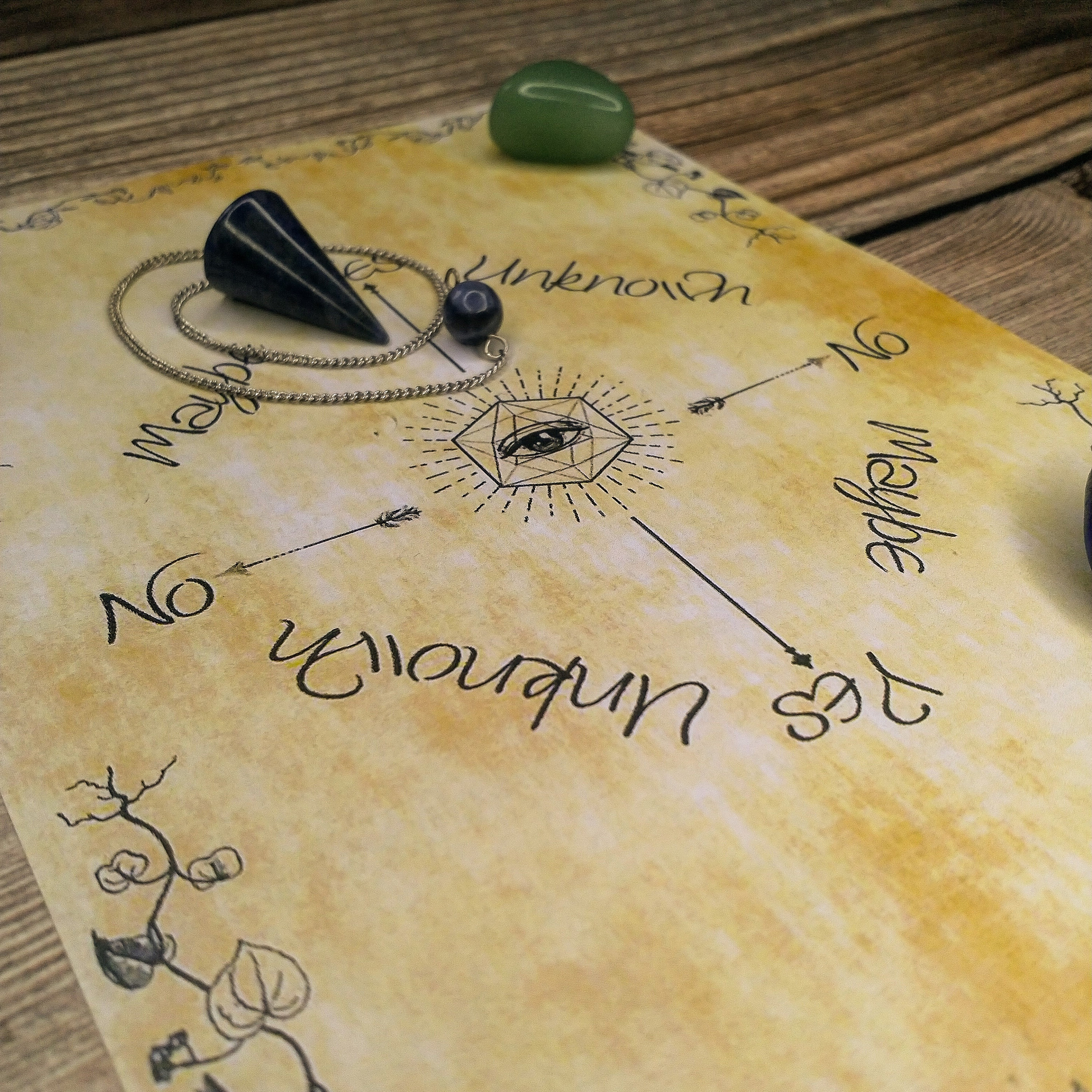 Printable Pendulum Board | Digital Grimoire Page | Book of Shadows PDF ...