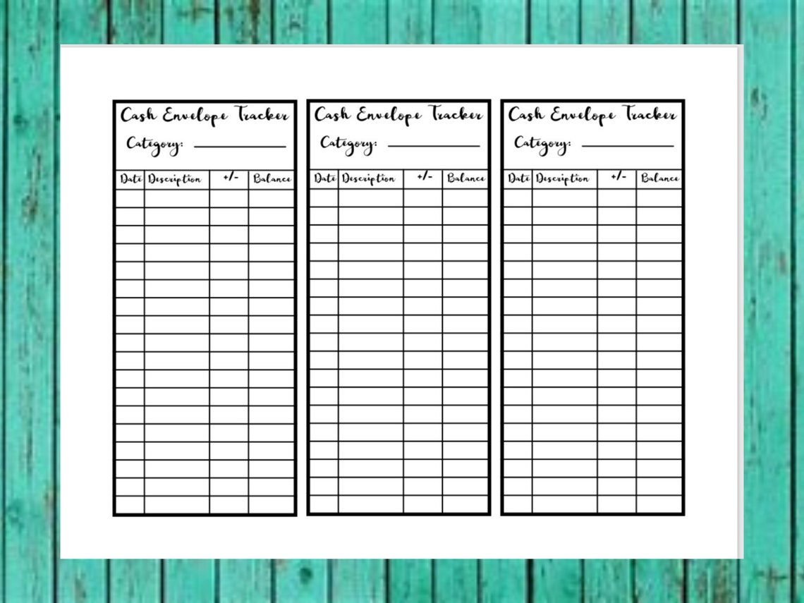 cash envelope tracker cash envelope tracker