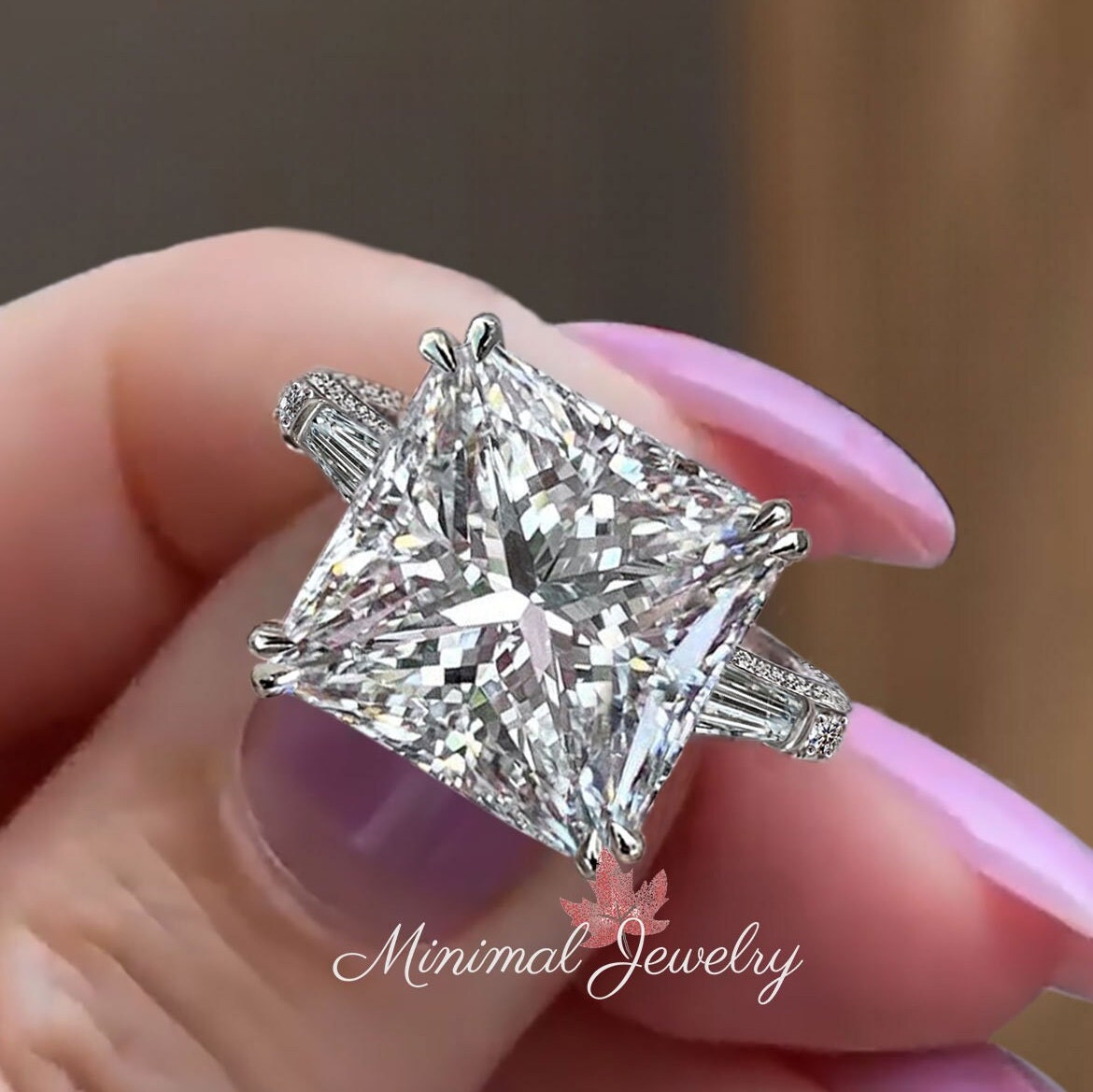 Princess cut engagement ring - Etsy 日本 Princess cut engagement ring - Etsy 日本