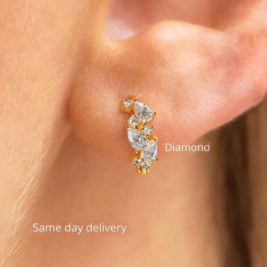 SMALL DIAMOND HOOPS