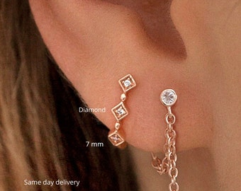 cartilage hoop,Huggie hoop earrings,14k solid gold huggie earrings,tiny hoop earrings,small hoop earrings,mini hoops•cartilage earring