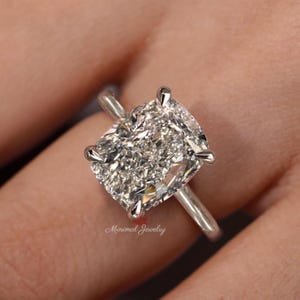 Labor gewachsener Diamant Verlobungsring 6.5ct IGI Zertifizierter Solitär Diamant im Kissenschliff Ehering Verlobungsring Jubiläumsring