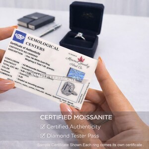 8 CT Emerald Cut Moissanite Engagement Ring,Solitaire Knife Edge wedding ring for women image 12