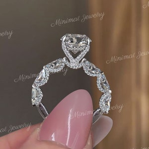oval moissanite engagement ring hidden halo thick wide band 2 CT oval engagement ring art deco unique solitaire oval cut wedding ring
