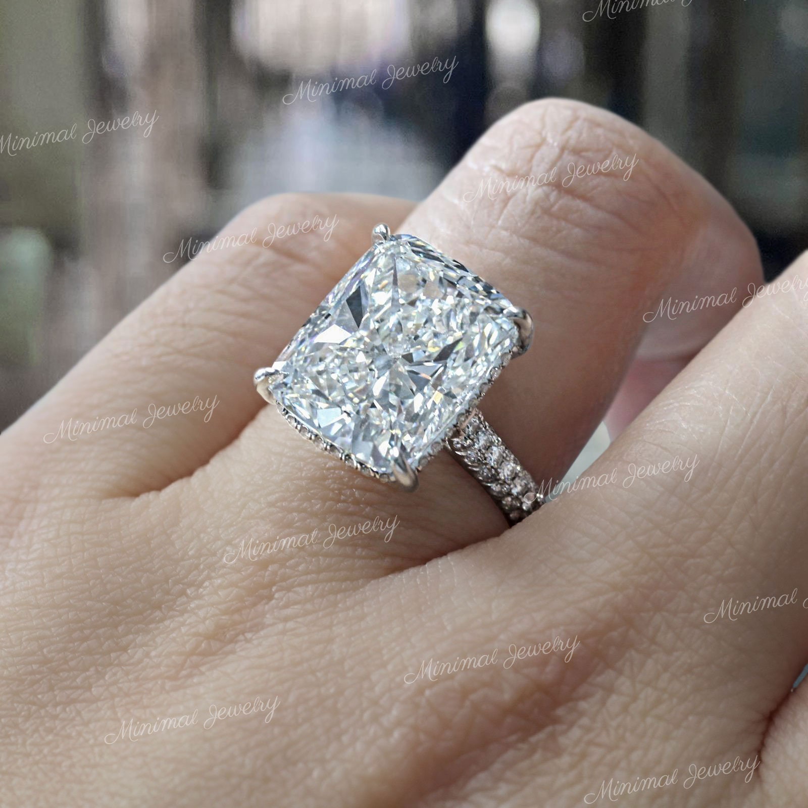 Large cushion cut engagement rings deals