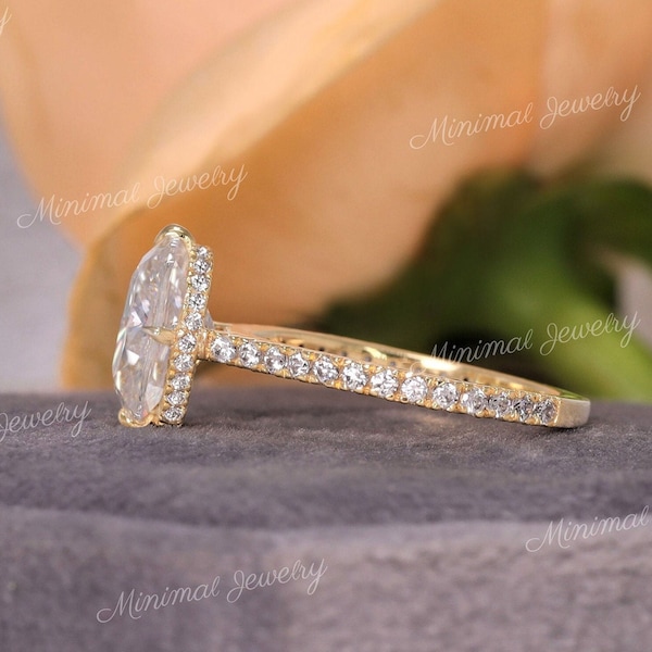 2.5 CT Cushion Cut Moissanite,hidden halo Engagement Ring,solitaire elongated cushion Cathedral ring,kim kardashian ring style wedding Ring