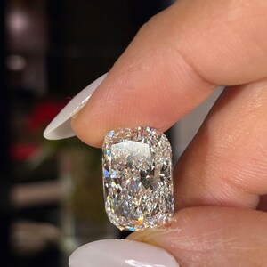 Avlång kuddformad lös diamant, IGI-certifierad lös diamant, 10 karat stor kuddformad diamant för förlovningsring eller specialslipade smycken bild 14