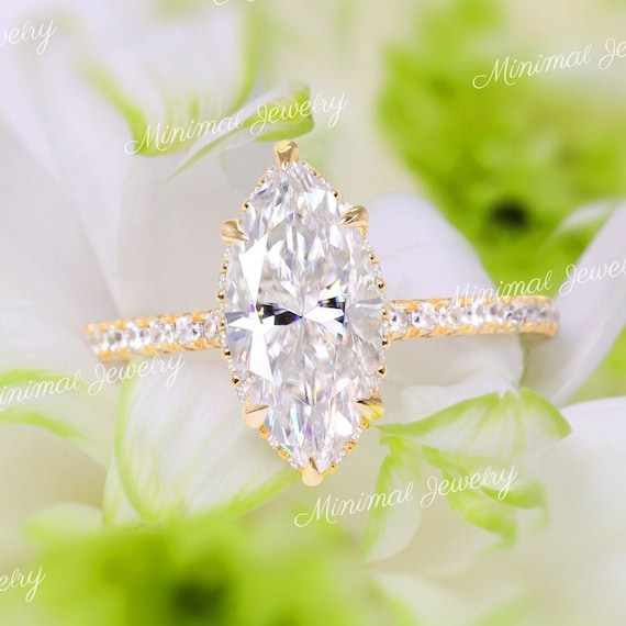 Cathedral marquise diamond ring deals