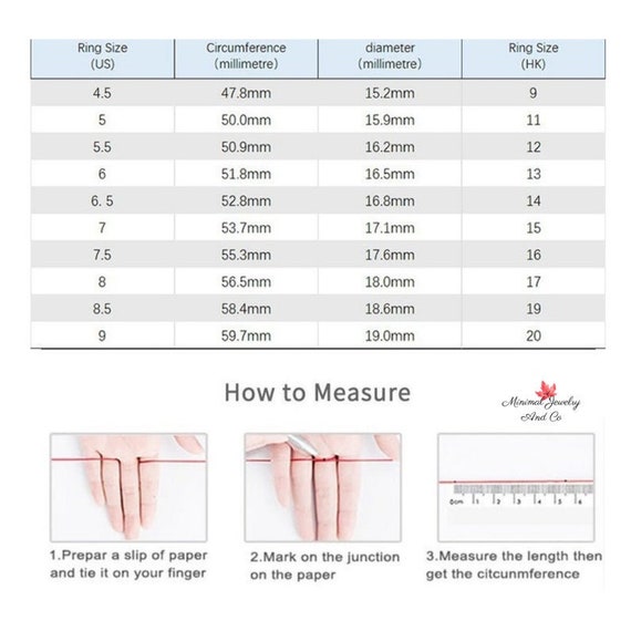 Ring Size Chart How to Measure Your Ring Size Using Paper This