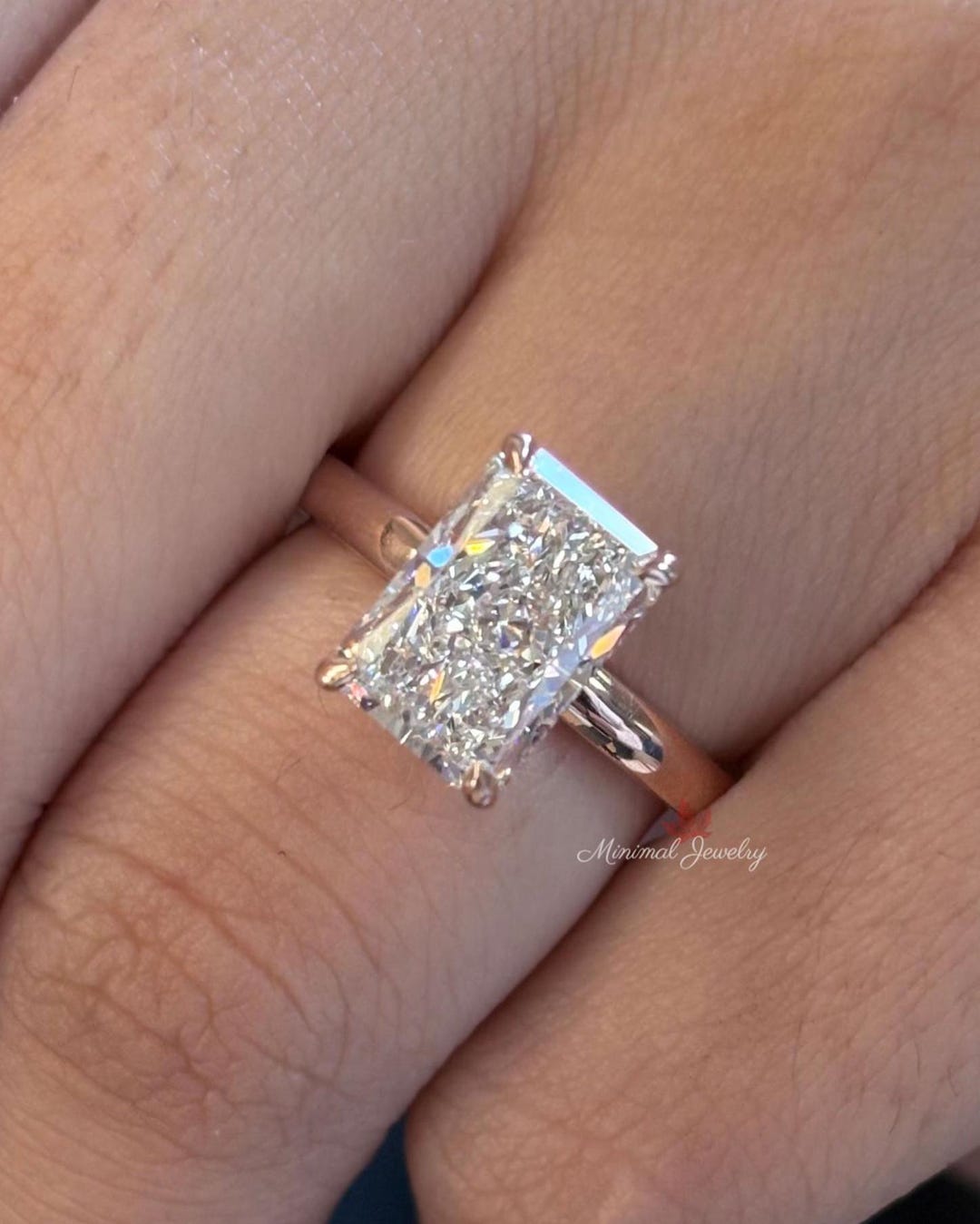 Radiant Cut Lab Grown Diamond Engagement Ring IGI Certified 2.8 CT ...
