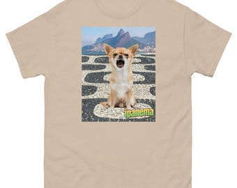 Ipanema Beach Chihuahua Dog T-Shirt — Funny Brazilian Beach Dog Gift