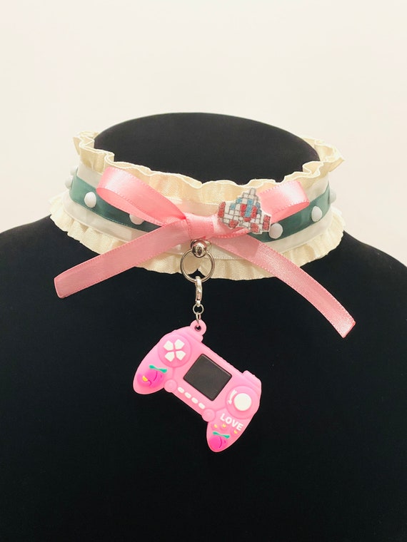 8-bit Angel Anime Cosplay Choker Gamer 