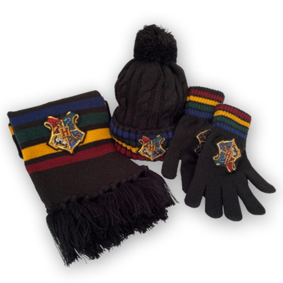 Slytherin Harry Potter Hogwarts Houses Knit Slytherin Scarf /& Pom Beanie Set