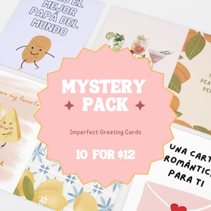 Spanish Greeting Cards Mystery Pack - 10 Imperfect Card En Espanol