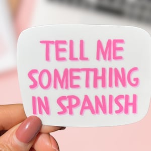 Latina Sticker/ Spanish Sticker/ Speak Spanish/ Laptop Sticker/ Funny Spanish Sticker/ Latinx/ Spanglish/ Pink Sticker