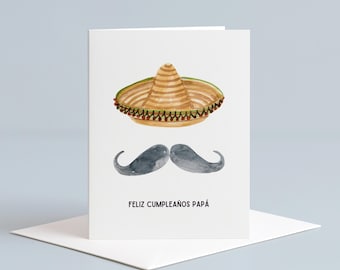 Papa Birthday Card Spanish/ Mexican Dad Birthday Card/ Tarjeta de Felicitacion/ Carta para papa/ Funny Latina Stationary Gift/ Papa Latino