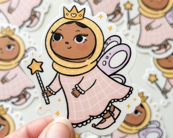Sticker - Hijabi Princess Fairy, Muslim Sticker, Hijabi Sticker, Cute Hijabi Fairy Sticker, Eid Gift Stickers