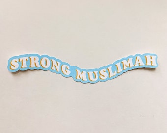 Strong Muslimah Sticker,cute hijabi sticker,cute muslim stickers,muslim sticker,islamic stickers,pastel muslim sticker,muslimah sticker