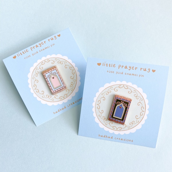 Enamel Pin-Little Prayer Rug Pastel Enamel Pin, Muslim Pin, Hijabi Enamel Pin, Muslim Enamel Pin, Islamic Pin Enamel, Prayer Rug Pin