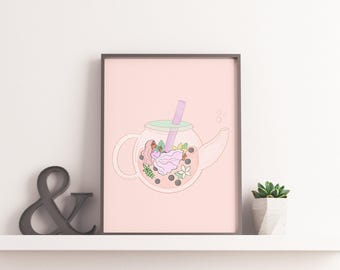 Digital Download - Dreamy Bubble Tea, 11x14", 8x10", 5x7"