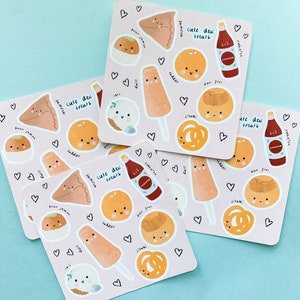 Cute Desi Foods Sticker Set,desi Treats,weatherproof Pastel Food ...