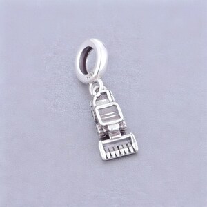 Sterling silver Farm farming tractor charm, farmer planting harvesting charm, original s925 charm hole 4.5mm for bracelet, necklace pendant image 2