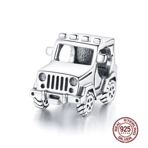 SUV car charm, van car charm, real 100% sterling silver s925 charm for european bracelets, necklace pendant