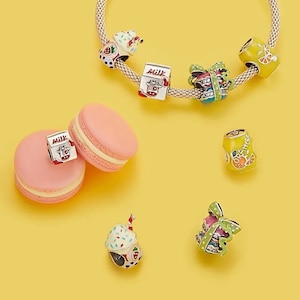 Milk carton charm, ice cream bubble tea charm, orange pop juice charm, sterling silver s925 charm for european bracelets, necklace pendants