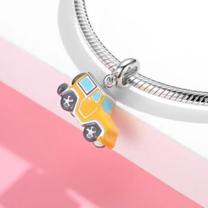 SUV van charm, van car charm, ORV off-road vehicle charm, 100% real sterling silver s925 charm for european bracelets, necklace pendant diy