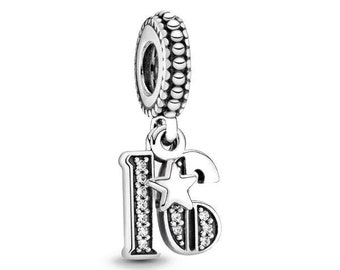 Lifequeen Jewellery Heart Sweet 16 18th Birthday Charms 21 Years Of Love Charm Beads for Bracelets